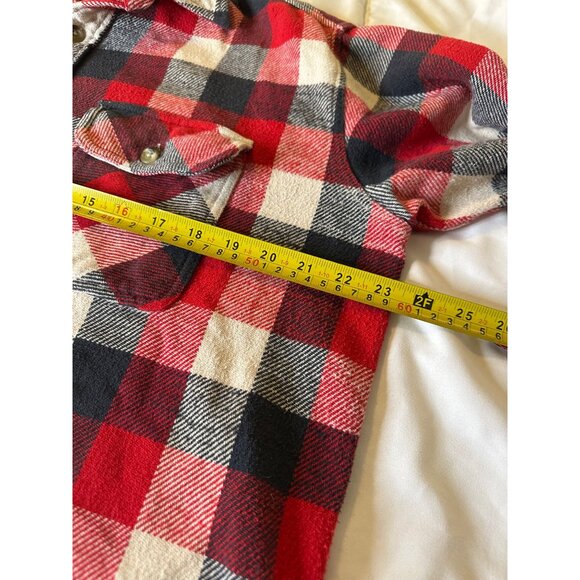 Redhead Mens Red & Black Buffalo Plaid Flannel Shirt L 100% Cotton Button-Up - Picture 9 of 16